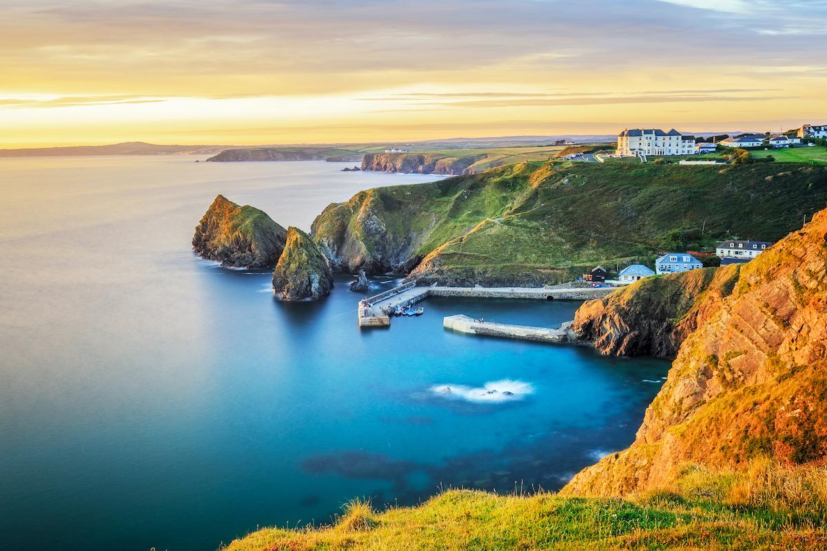 The secluded Cornish coast